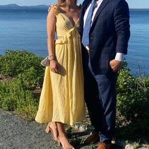 ASTR The Label Nima Ruffle Midi Dress